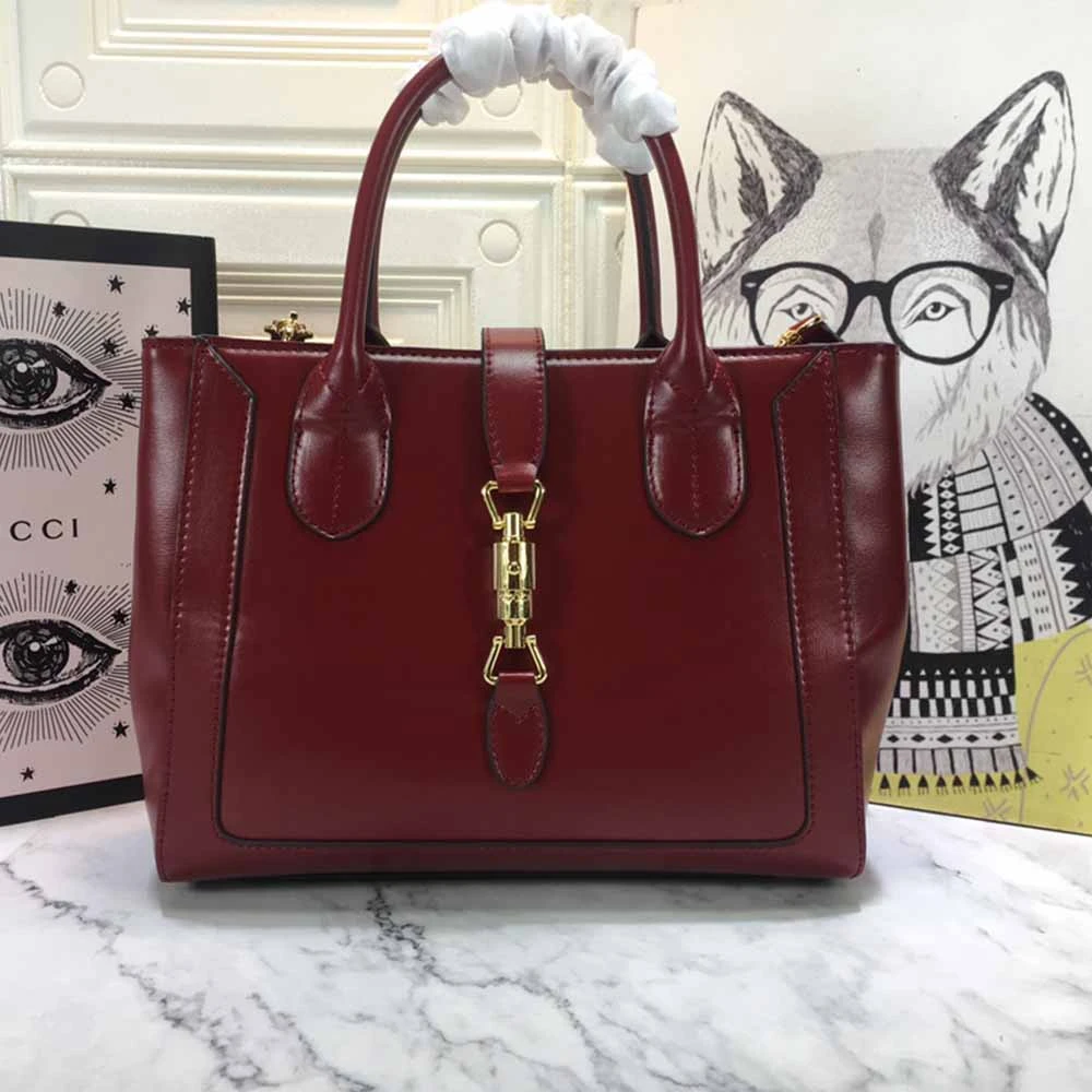 Gucci Jackie 1961 large tote bag 649015 RED/BLACK/GREY 1 0-1-1