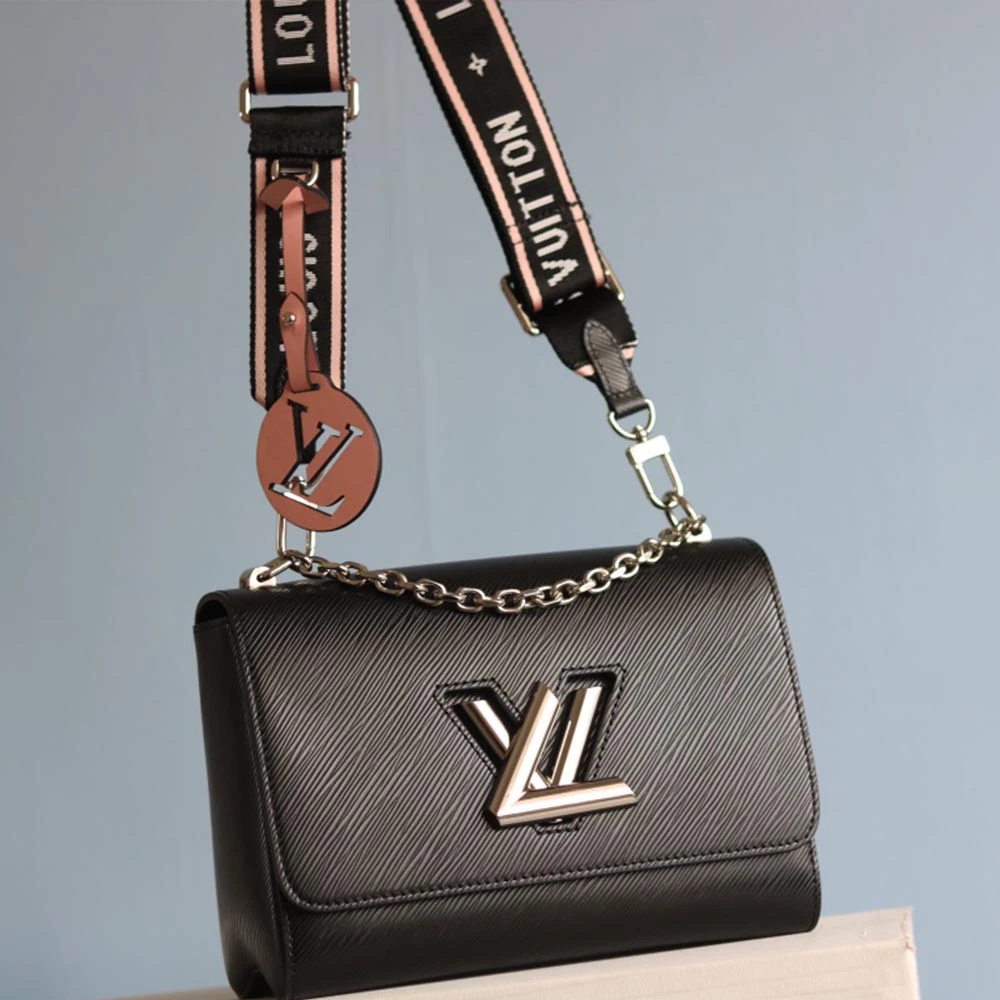 Louis Vuitton TWIST MM M56628 BLACK/WHITE/PINK 1 0-4