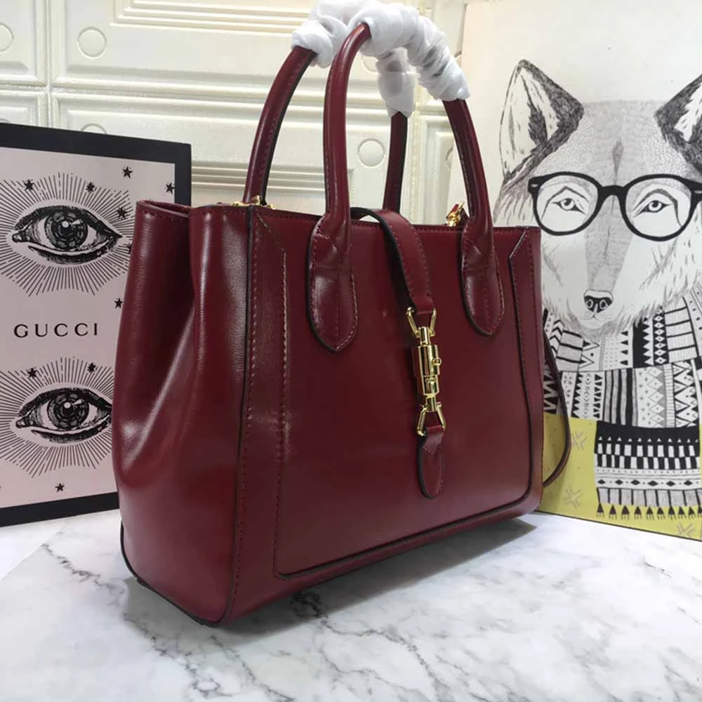 Gucci Jackie 1961 large tote bag 649015 RED/BLACK/GREY 3 1-1-2