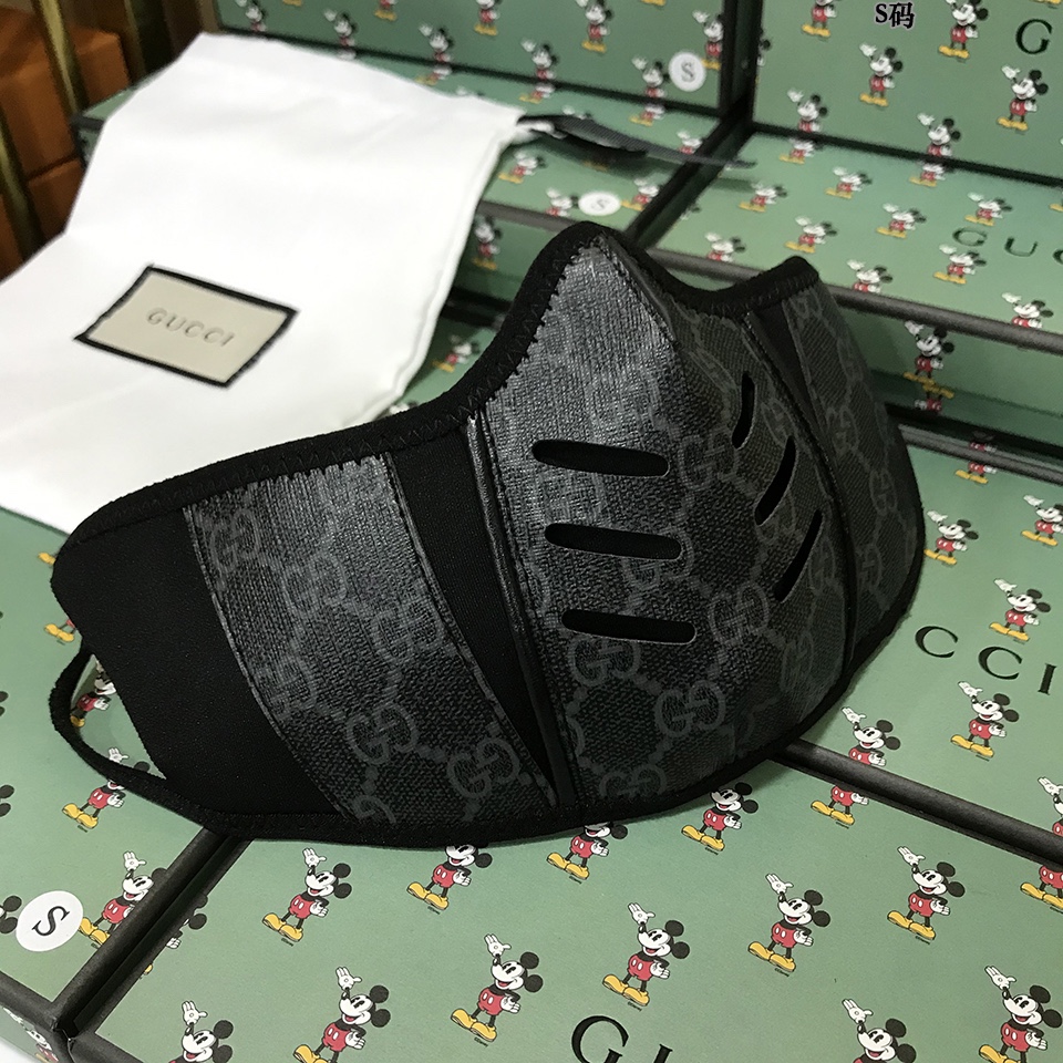 Gucci Fashion Designer Lux Leather Mask Black