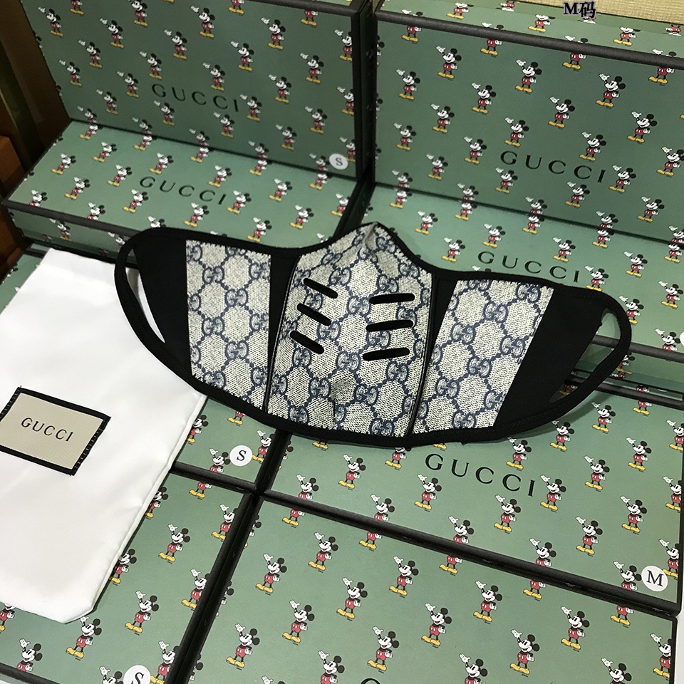 Gucci Fashion Designer Lux Leather Mask Blue