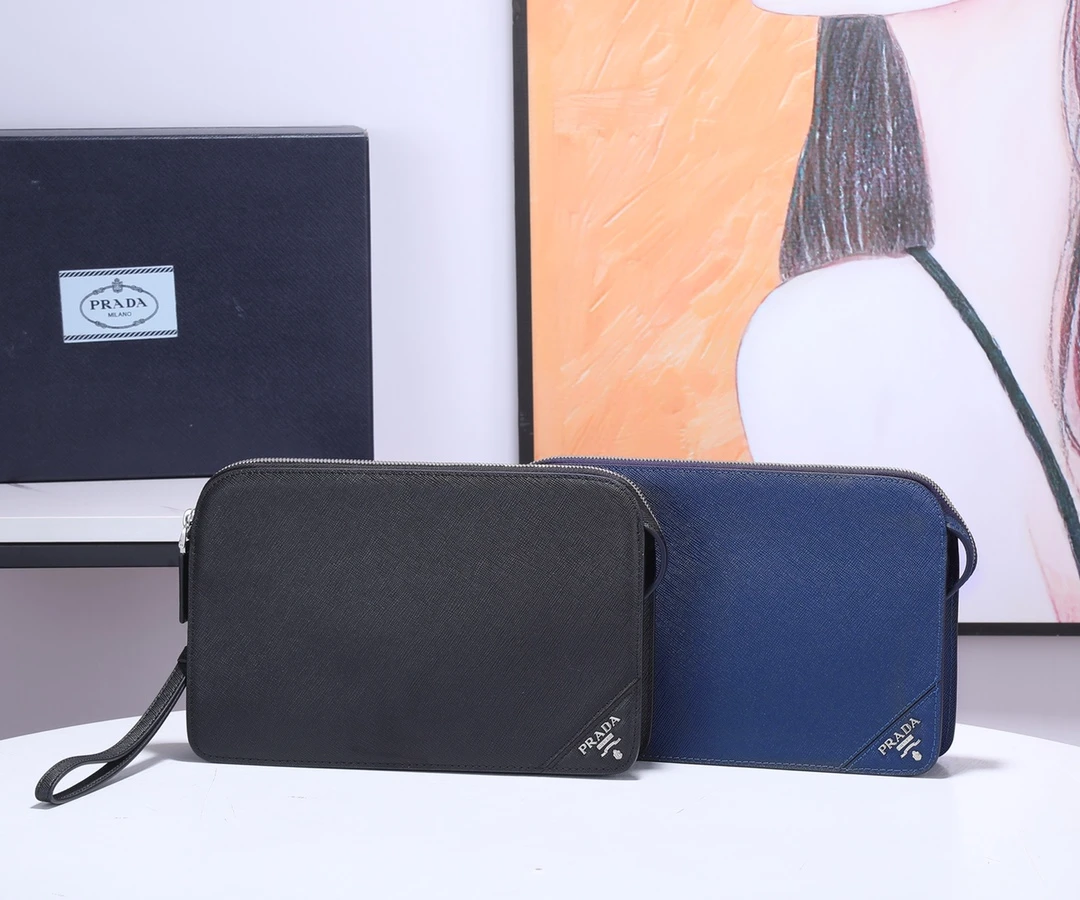 Prada Saffiano Leather Pouch 0058 1 Prada Saffiano Leather Pouch 0058
