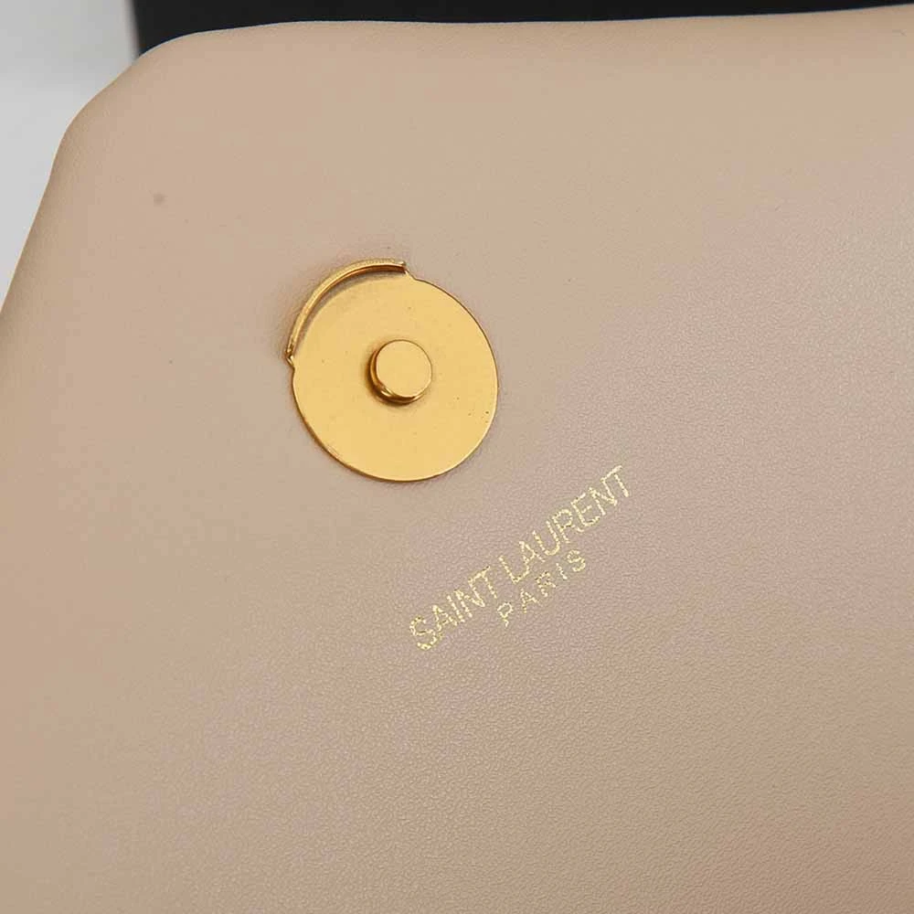 YSL LOULOU MEDIUM BAG IN MATELASSe “Y” LEATHER 1805 Beige 6 beige