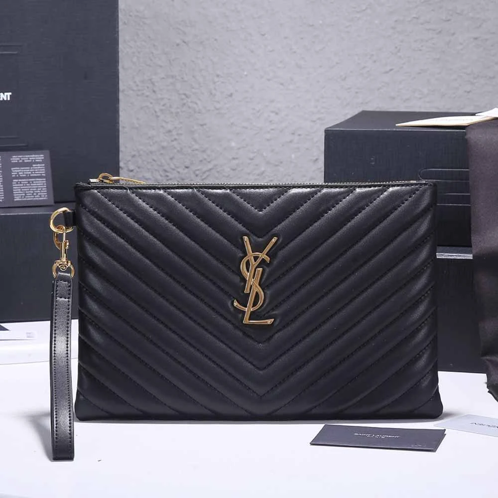 YSL MONOGRAM TABLET POUCH IN MATELASSe LEATHER 1850 1 1850-1