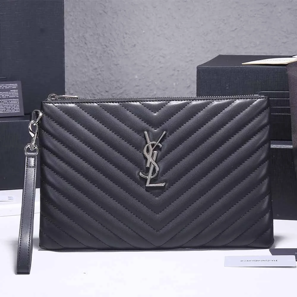 YSL MONOGRAM TABLET POUCH IN MATELASSe LEATHER 1850 11 1850-10