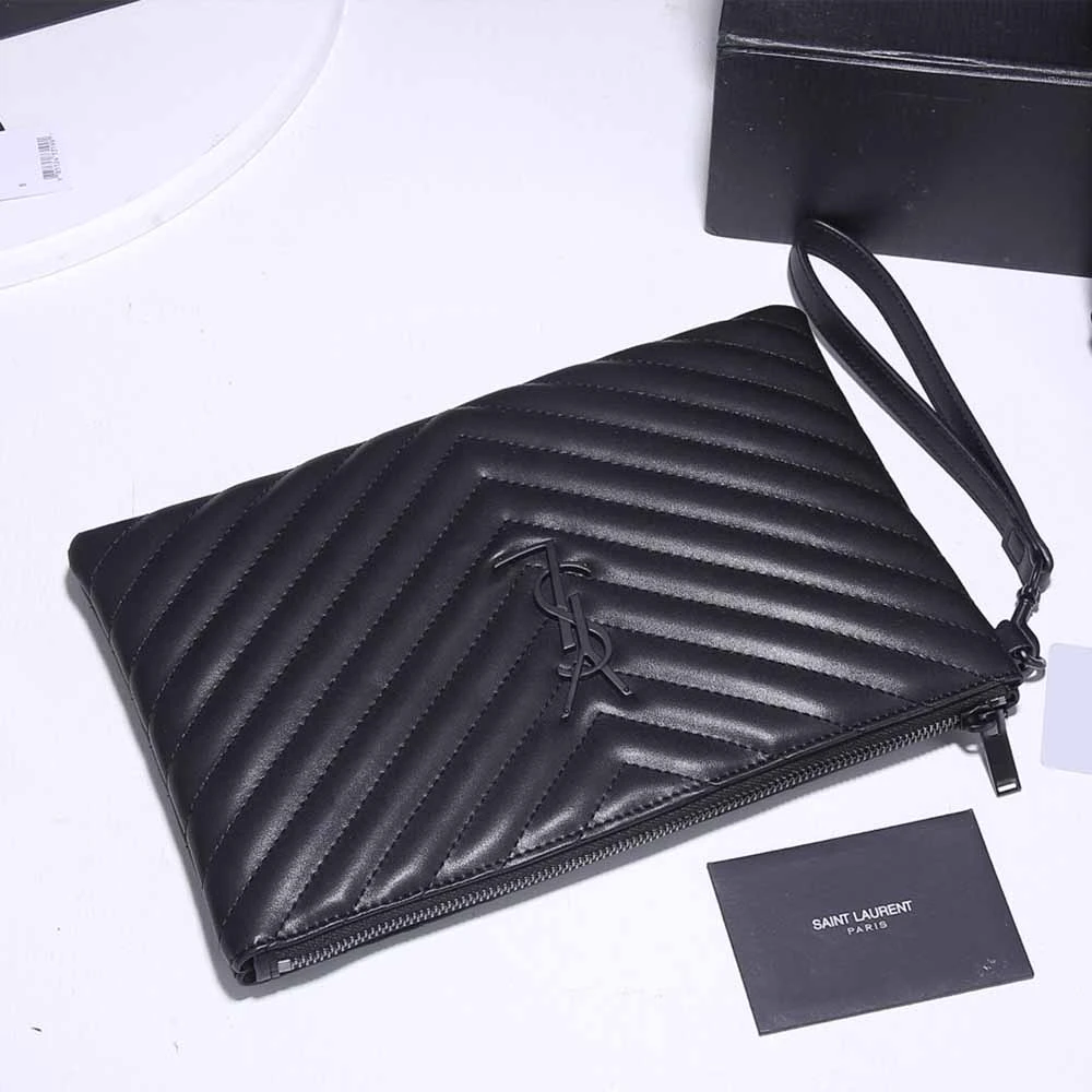 YSL MONOGRAM TABLET POUCH IN MATELASSe LEATHER 1850 20 1850-19
