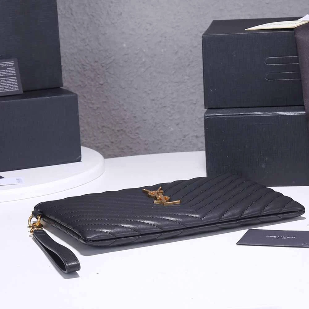 YSL MONOGRAM TABLET POUCH IN MATELASSe LEATHER 1850 9 1850-7