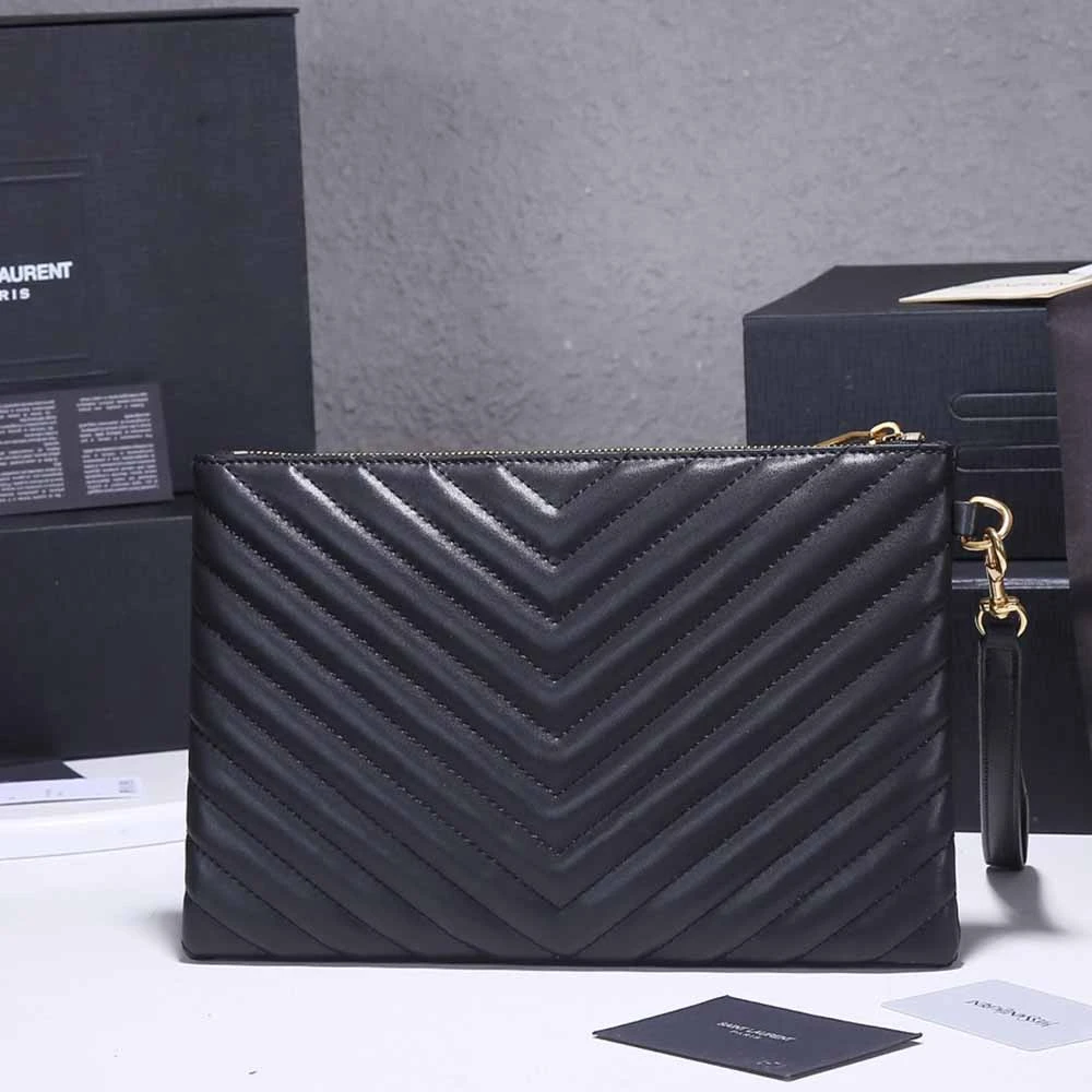 YSL MONOGRAM TABLET POUCH IN MATELASSe LEATHER 1850 3 1850-8