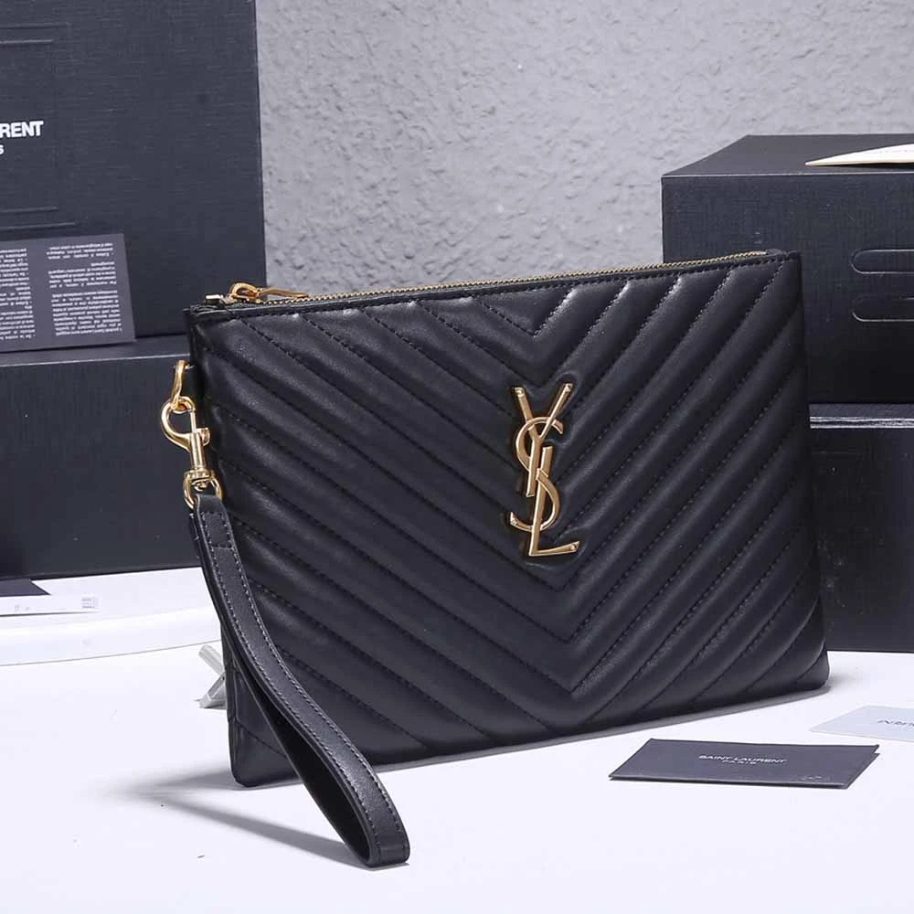 YSL MONOGRAM TABLET POUCH IN MATELASSe LEATHER 1850 2 1850-9