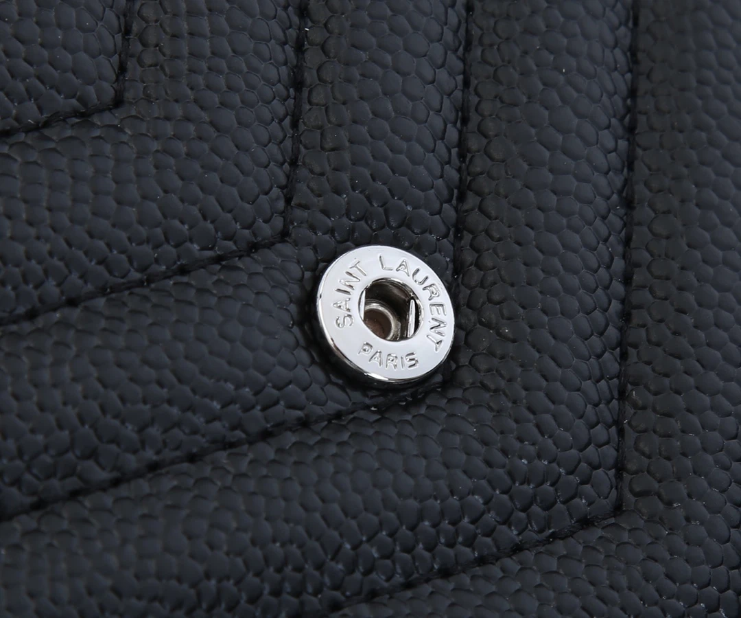 YSL ENVELOPE CHAIN WALLET IN GRAIN DE POUDRE EMBOSSED LEATHER 1888 13 1888-12