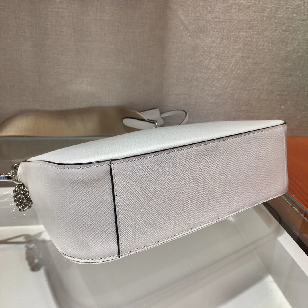 Prada Silver Re-Edition 2005 Saffiano leather bag 1BH204 12 BH