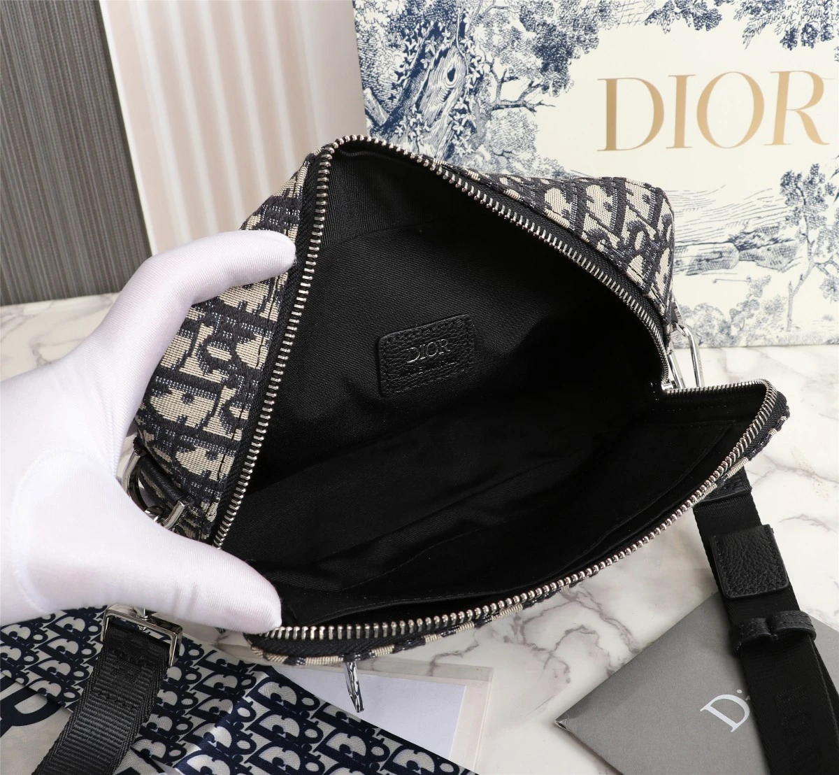 Dior Safari Messenger Bag Black/Beige 10 ESPO