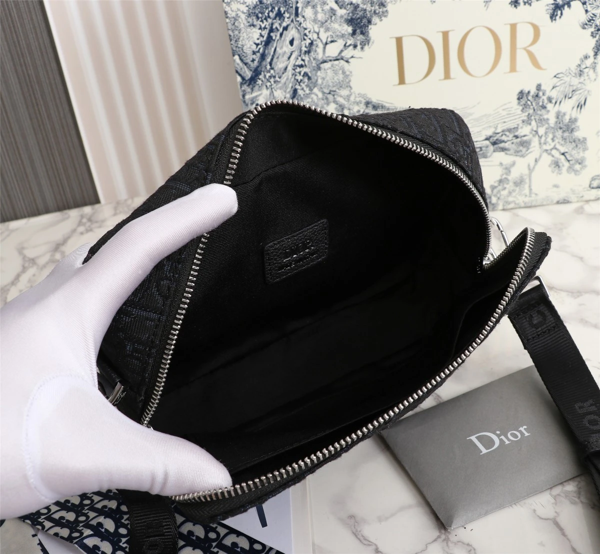 Dior Safari Messenger Bag Black/Beige 5 ESPO