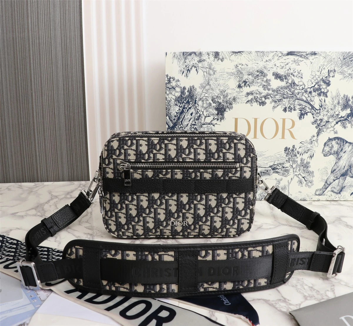 Dior Safari Messenger Bag Black/Beige 6 ESPO