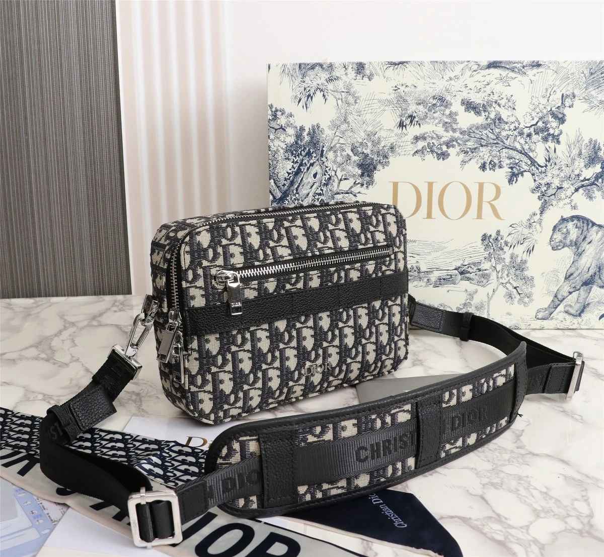 Dior Safari Messenger Bag Black/Beige 7 ESPO