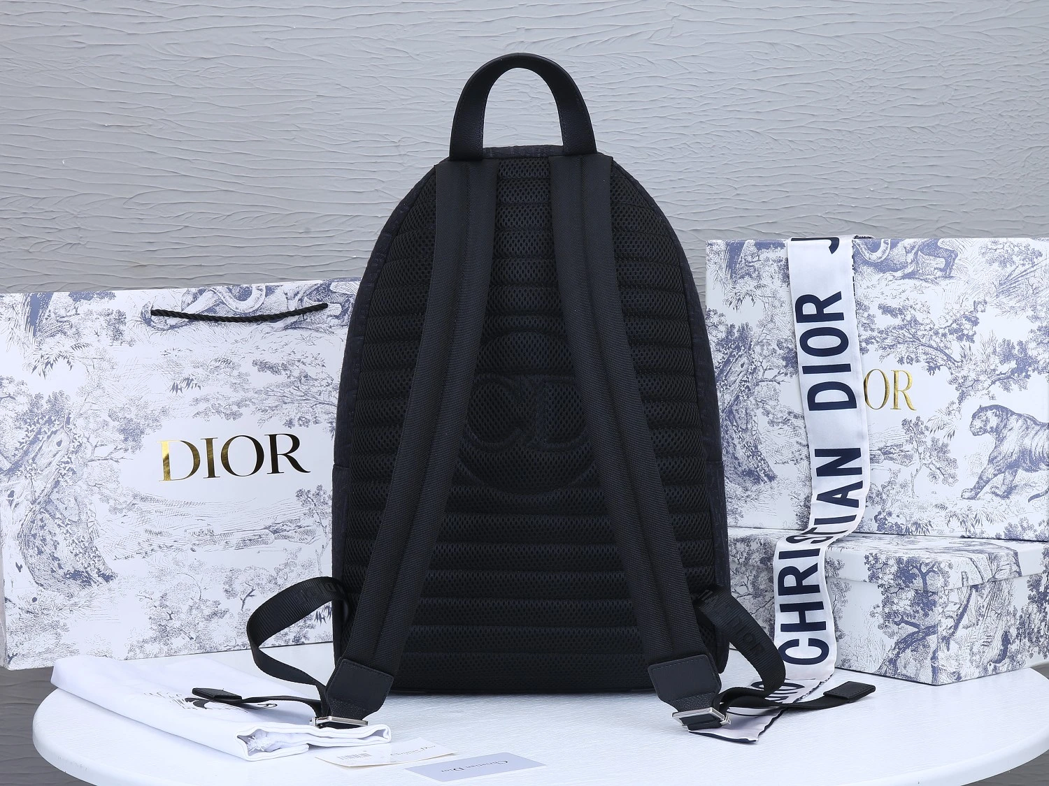 Dior 42cm Rider Backpack Beige/Blue 8 VOBA