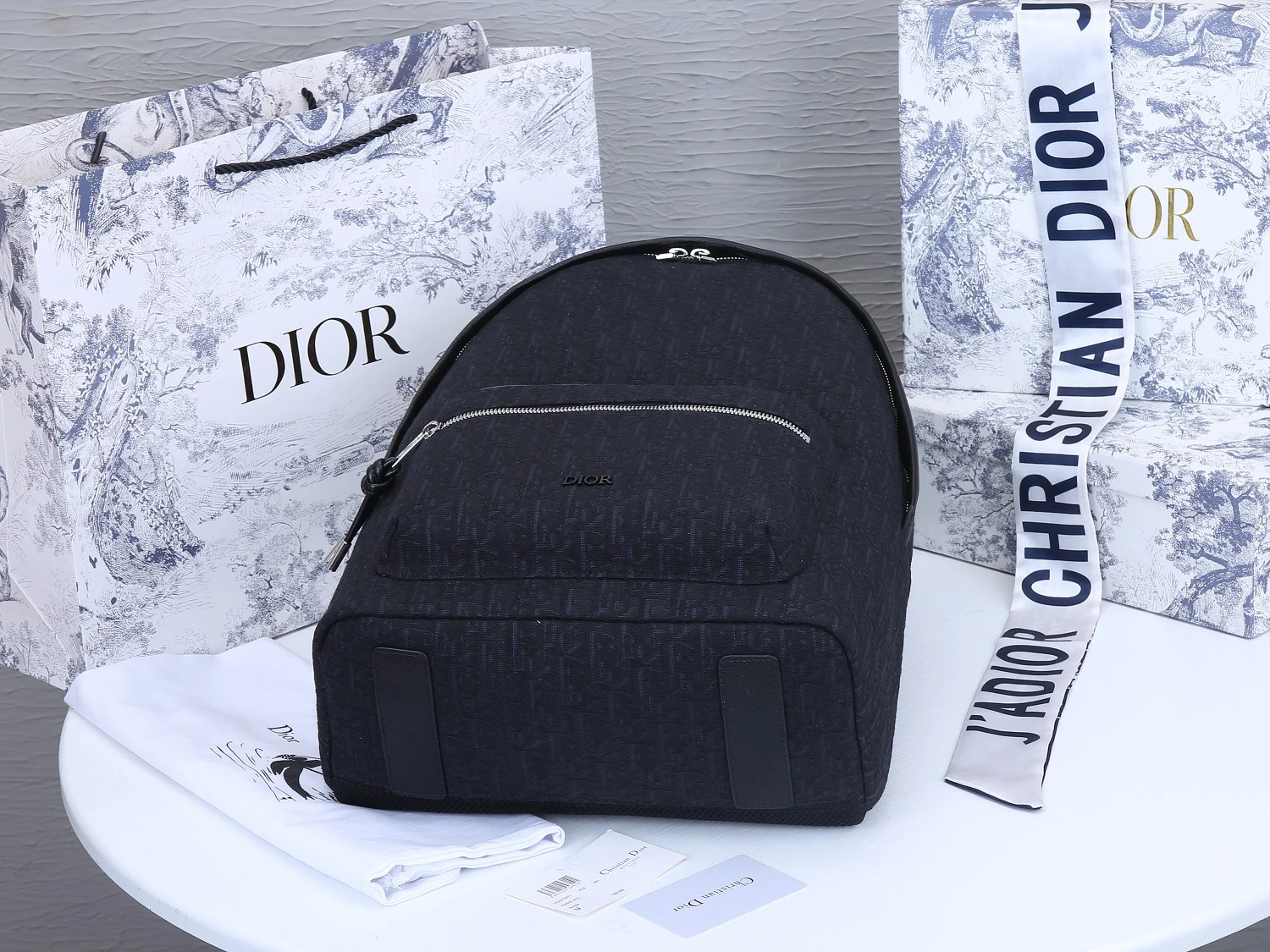 Dior 42cm Rider Backpack Beige/Blue 9 VOBA