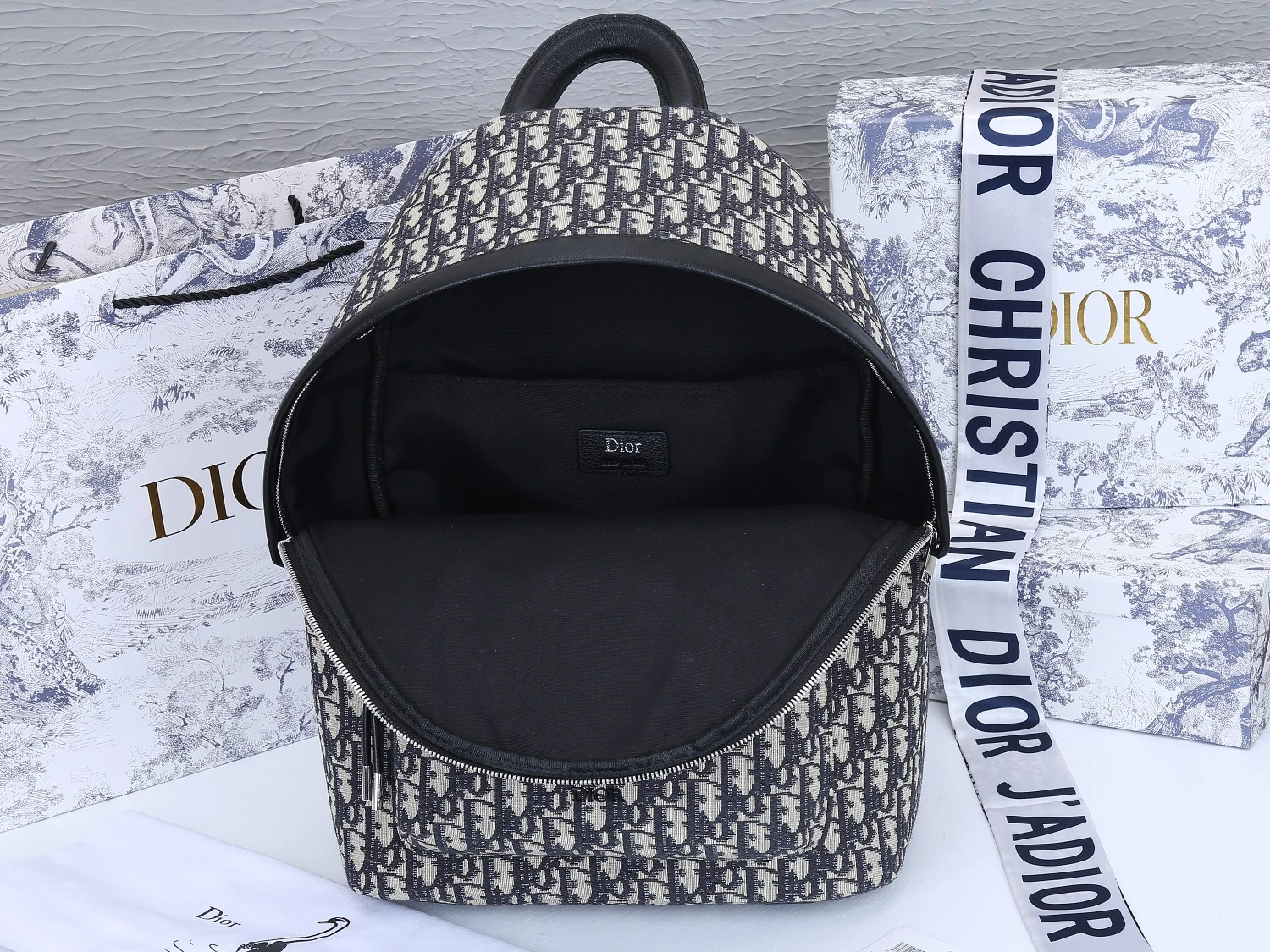 Dior 42cm Rider Backpack Beige/Blue 5 VOBA