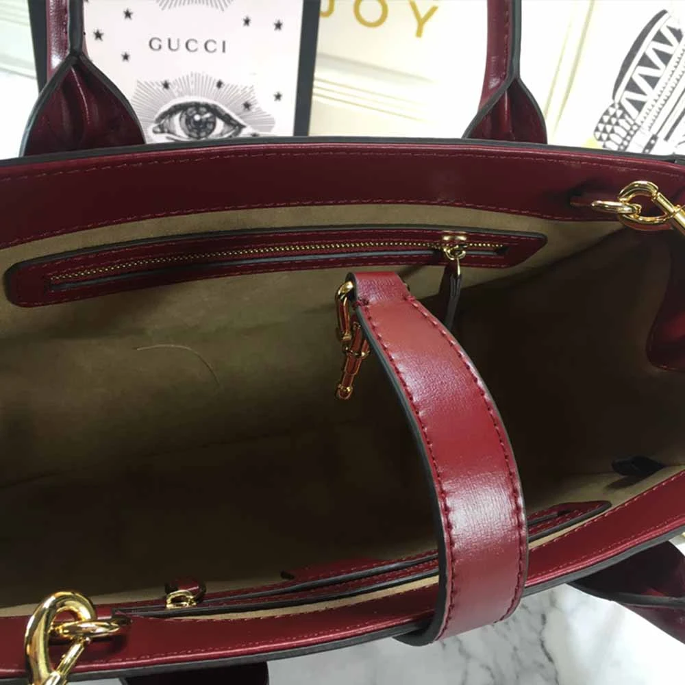 Gucci Jackie 1961 large tote bag 649015 RED/BLACK/GREY 4 2-1-1