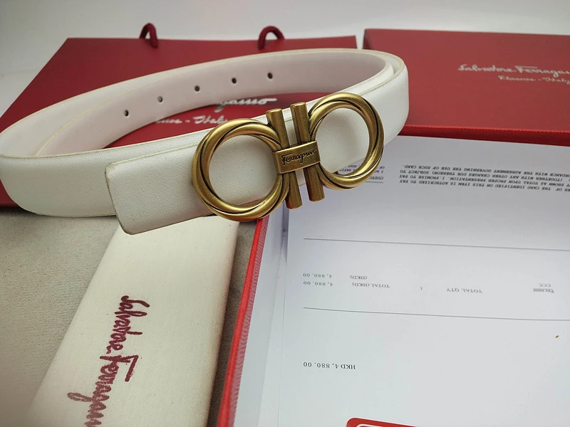 Ferragamo F BELT F295-75 25MM WHITE 3 20201119_175701_018