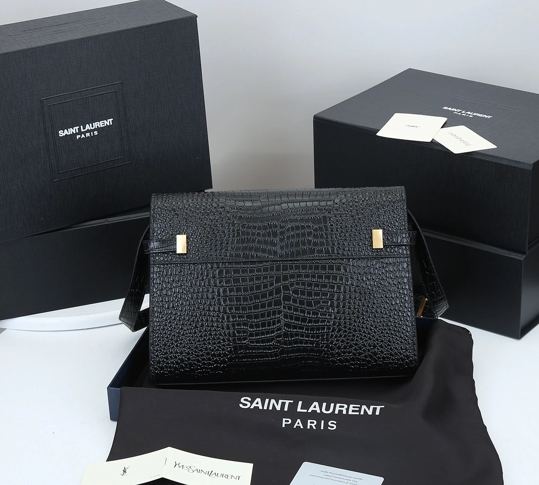 YSL MANHATTAN SHOULDER BAG IN CROCODILE-EMBOSSED SHINY LEATHER 2021 3 2021-3