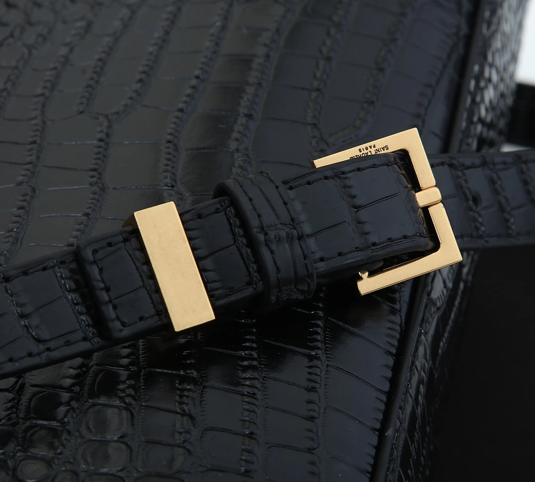 YSL MANHATTAN SHOULDER BAG IN CROCODILE-EMBOSSED SHINY LEATHER 2021 7 2021-7