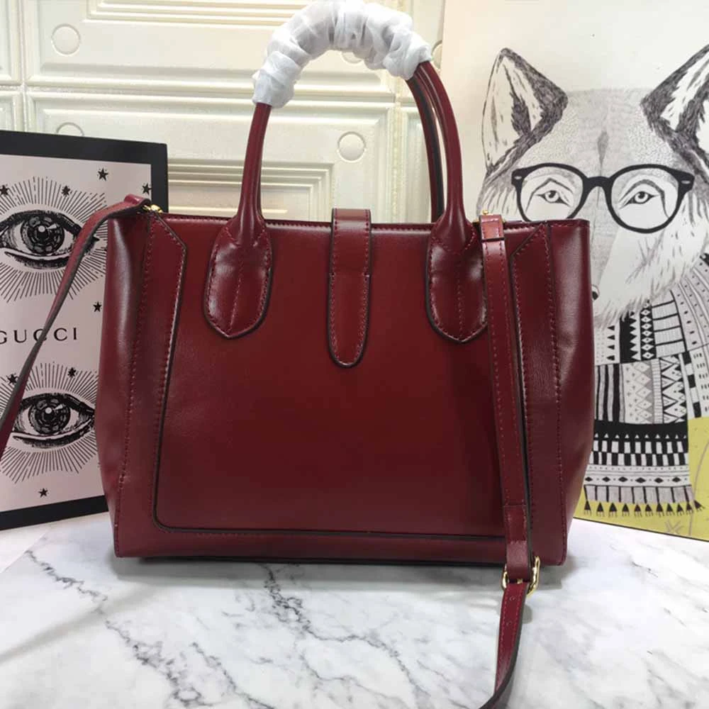 Gucci Jackie 1961 large tote bag 649015 RED/BLACK/GREY 5 3-1-2