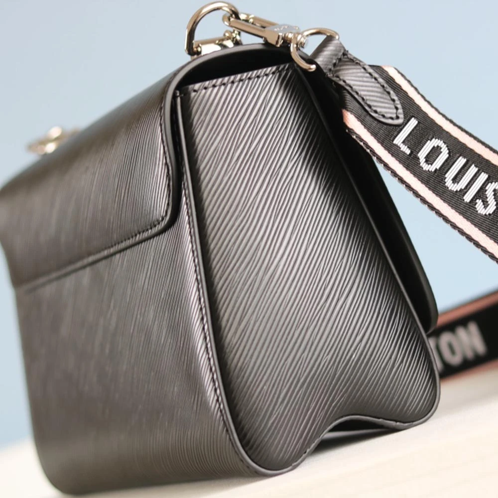 Louis Vuitton TWIST MM M56628 BLACK/WHITE/PINK 5 3-4