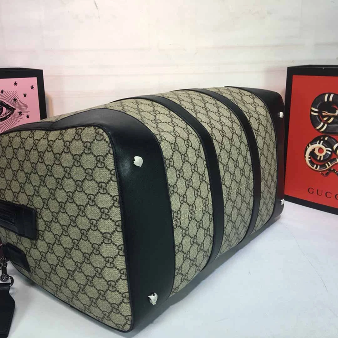 Gucci Double G Black carry-on duffle 474131BLACK/GREY 11 474131-11