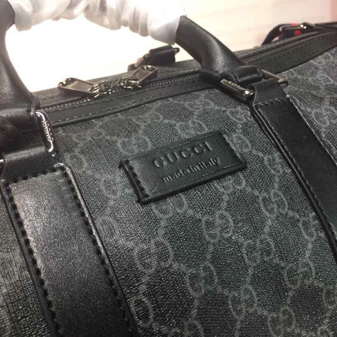 Gucci Double G Black carry-on duffle 474131BLACK/GREY 4 474131-3