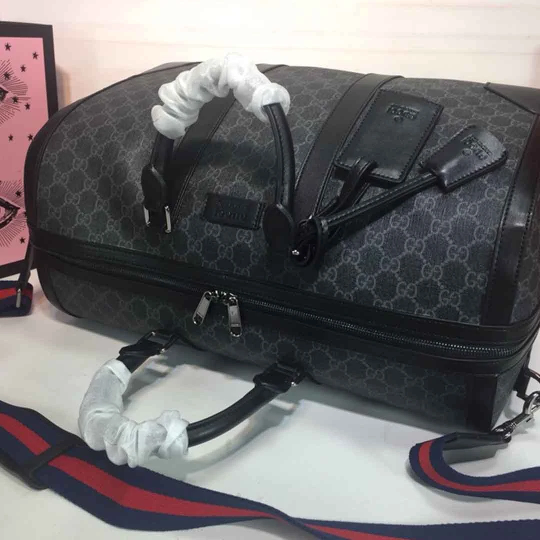 Gucci Double G Black carry-on duffle 474131BLACK/GREY 6 474131-5