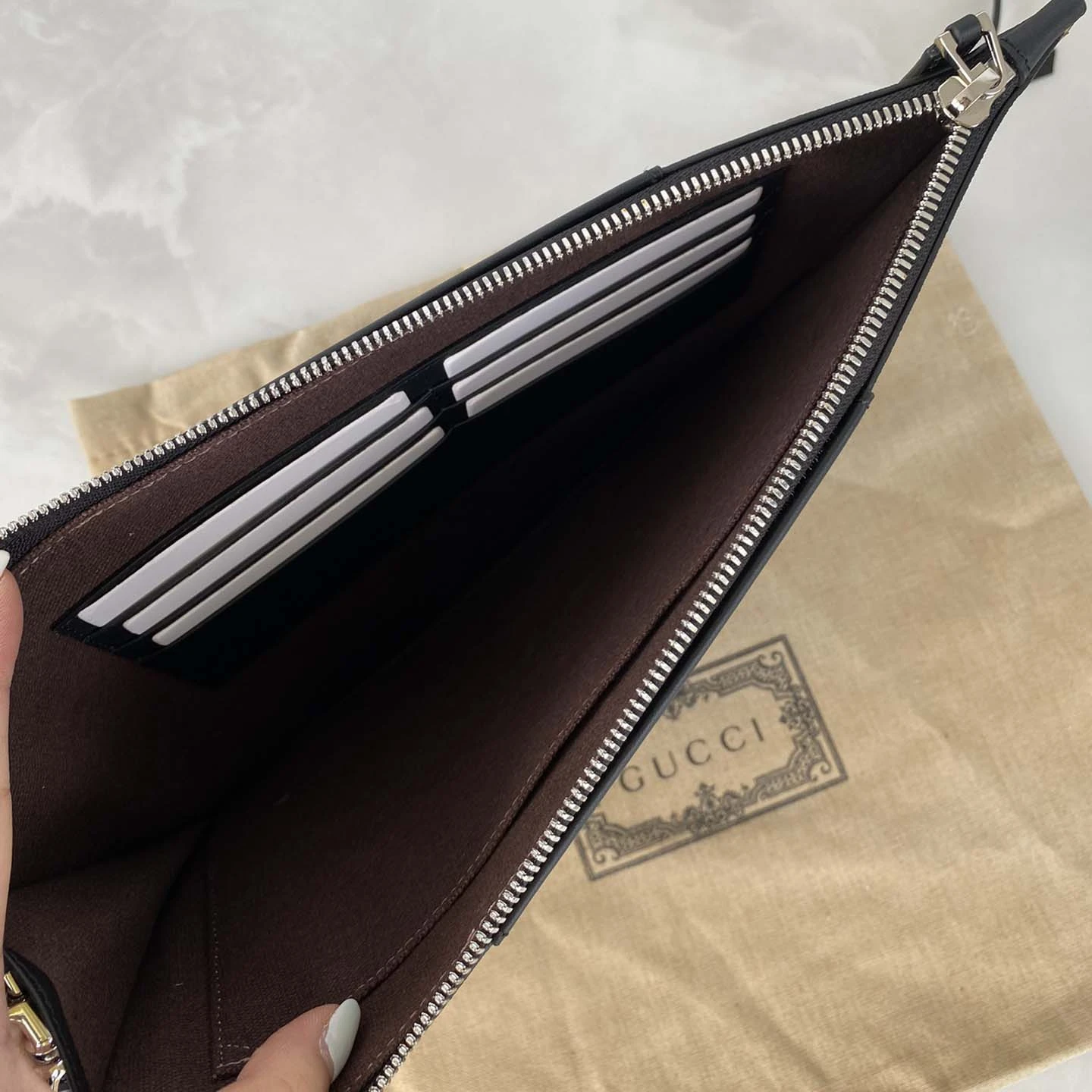 Gucci Beige Canvas Pouch 7 495017-7