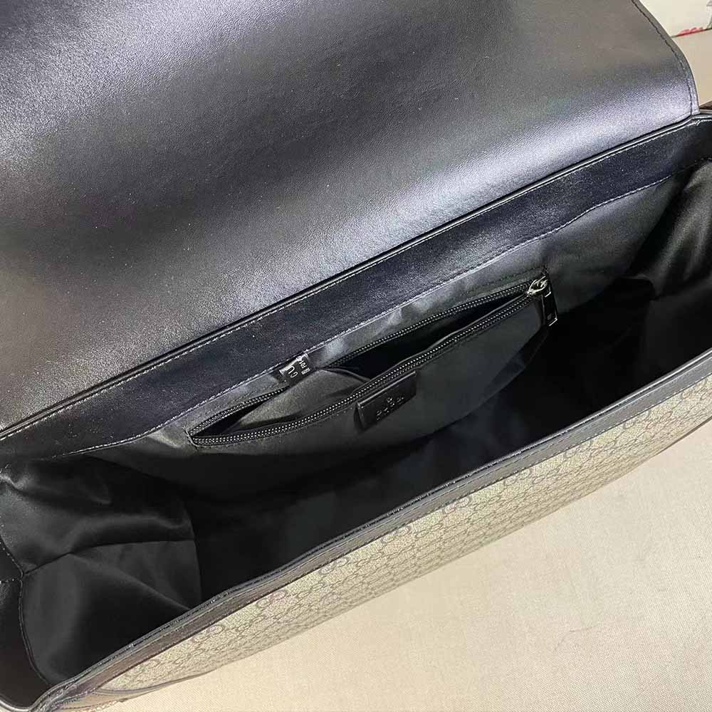 Gucci GG Supreme diaper bag Grey/Black 495909 4 495909-13