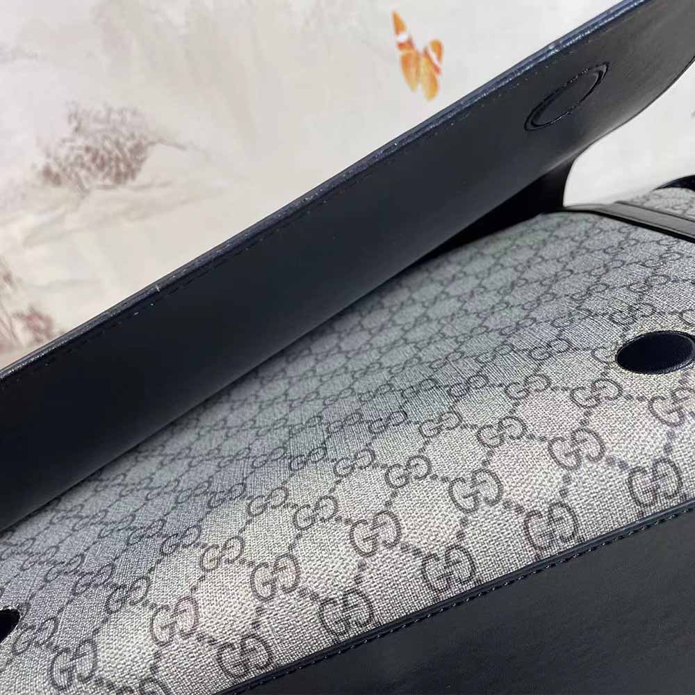 Gucci GG Supreme diaper bag Grey/Black 495909 5 495909-14