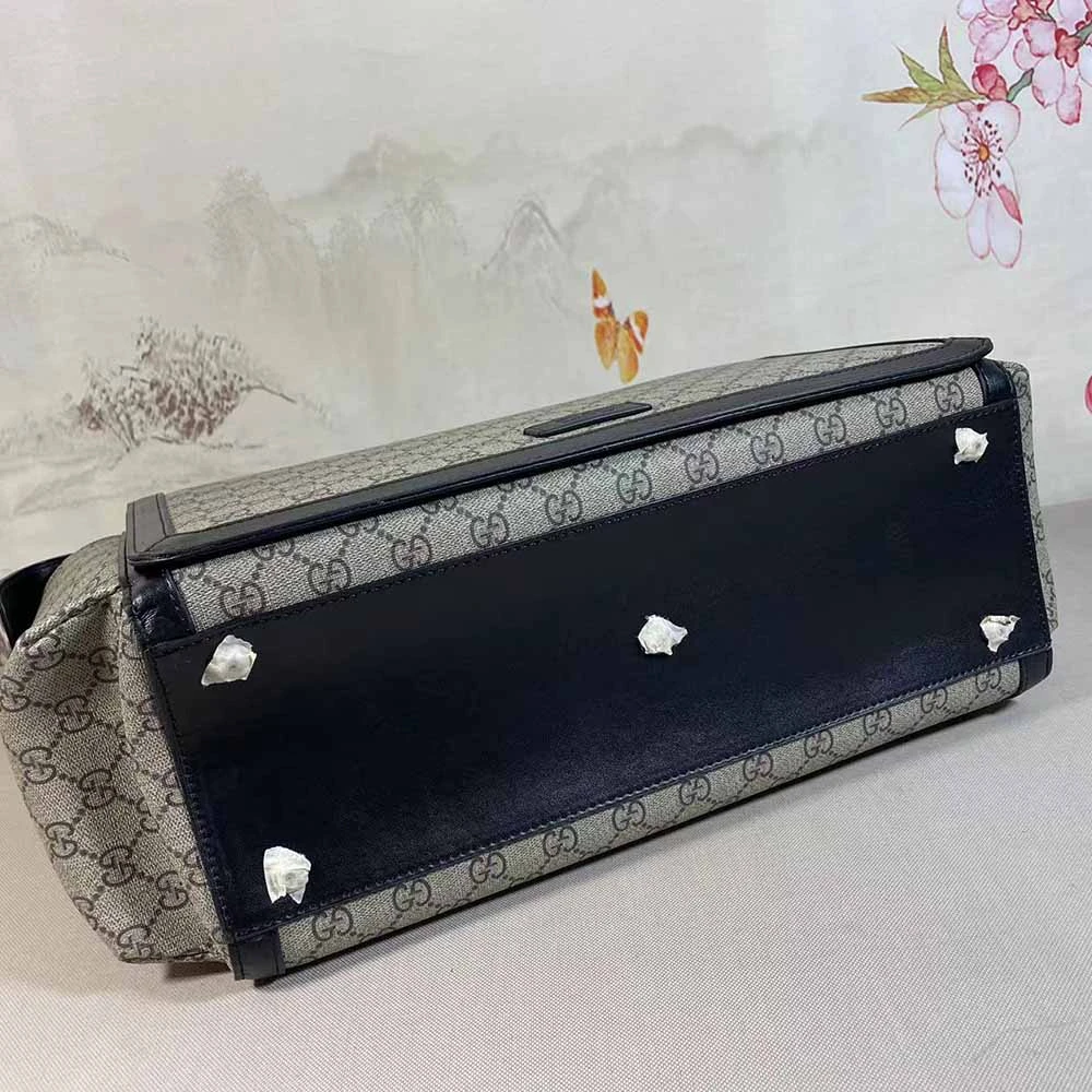 Gucci GG Supreme diaper bag Grey/Black 495909 6 495909-15