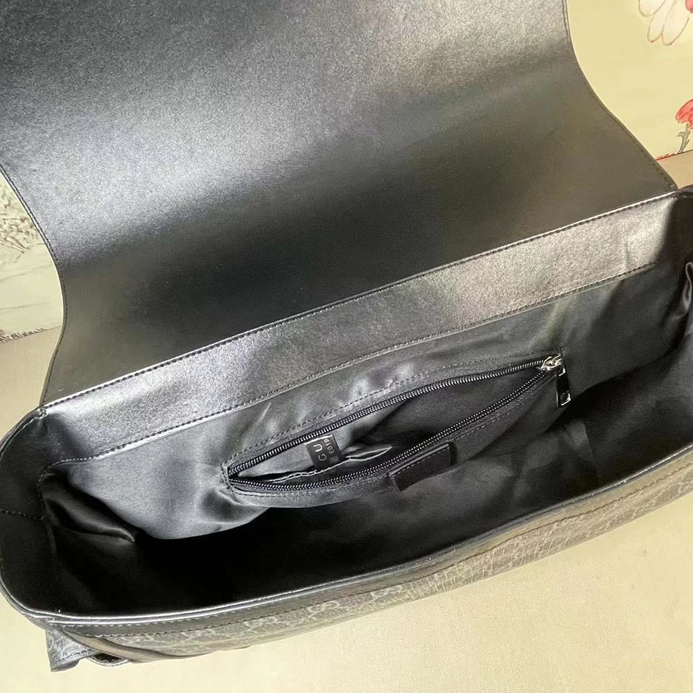 Gucci GG Supreme diaper bag Grey/Black 495909 10 495909-3
