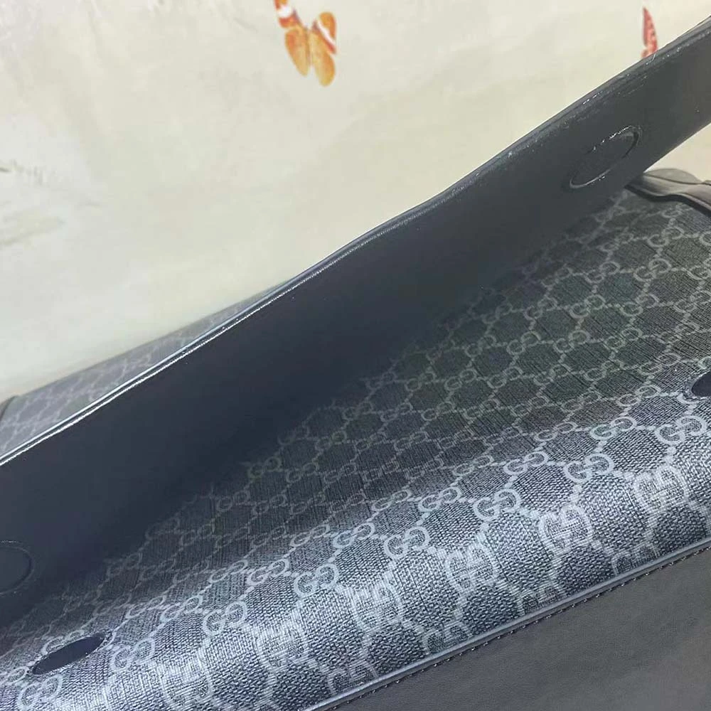 Gucci GG Supreme diaper bag Grey/Black 495909 11 495909-4