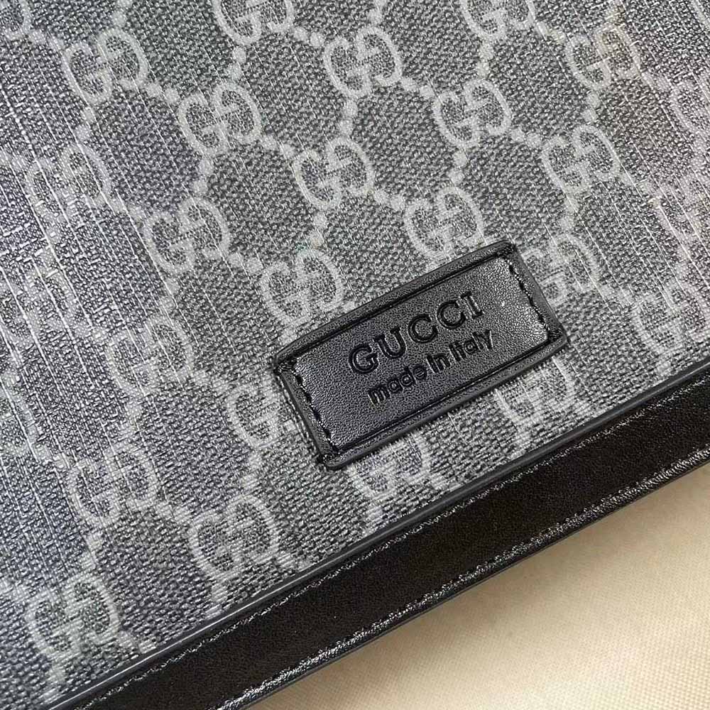 Gucci GG Supreme diaper bag Grey/Black 495909 13 495909-6