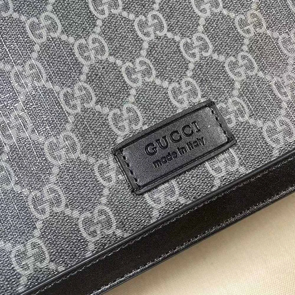 Gucci GG Supreme diaper bag Grey/Black 495909 13 495909-6