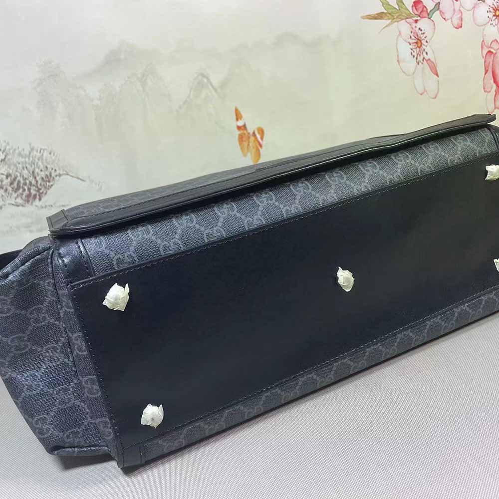 Gucci GG Supreme diaper bag Grey/Black 495909 15 495909-8