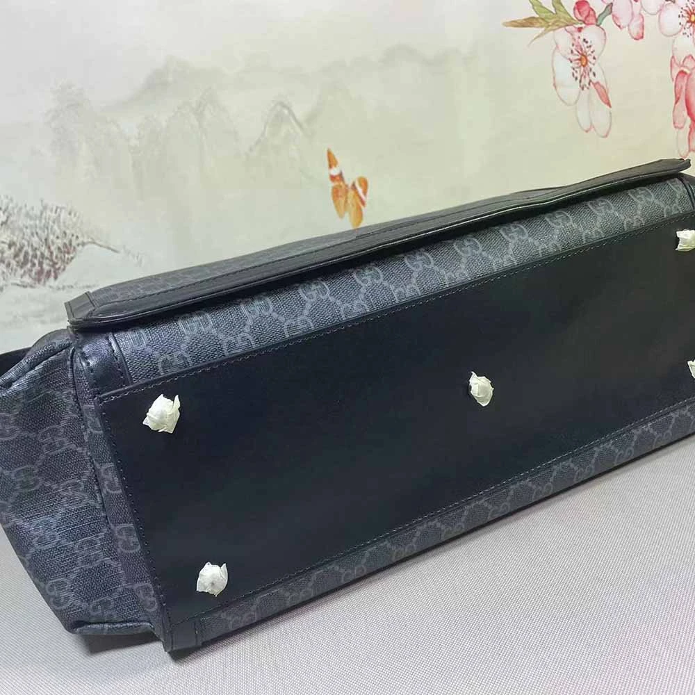 Gucci GG Supreme diaper bag Grey/Black 495909 15 495909-8