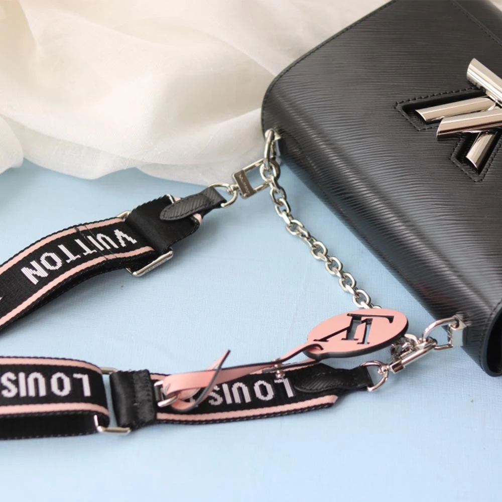 Louis Vuitton TWIST MM M56628 BLACK/WHITE/PINK 7 5-4