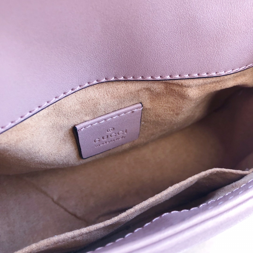 Gucci Marmont mini top handle bag White/Pink/Red 10 WPR