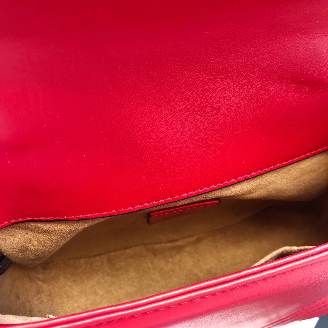 Gucci Marmont mini top handle bag White/Pink/Red 15 WPR