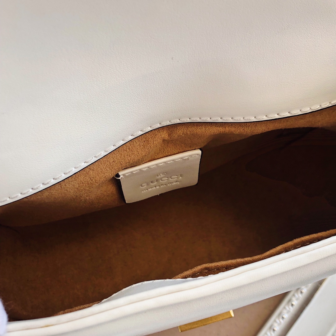 Gucci Marmont mini top handle bag White/Pink/Red 4 WPR