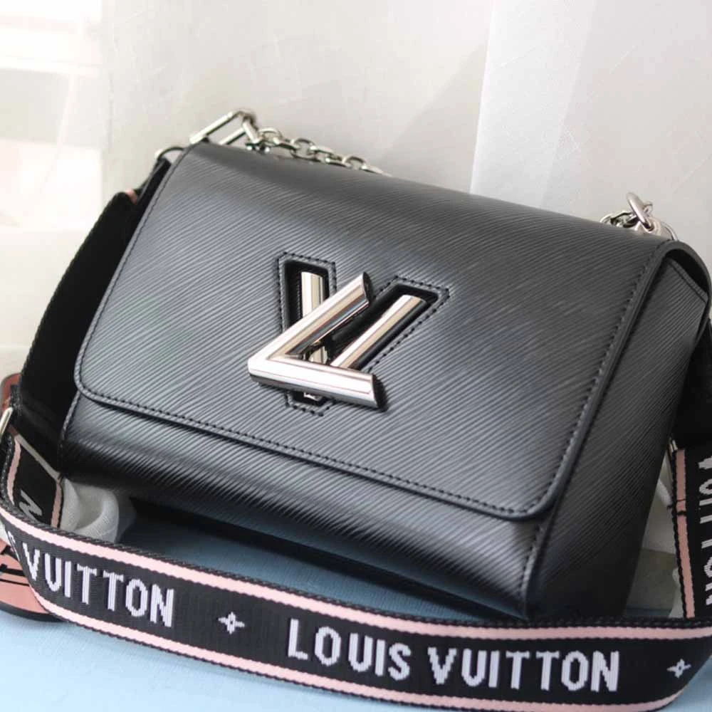 Louis Vuitton TWIST MM M56628 BLACK/WHITE/PINK 8 6-4