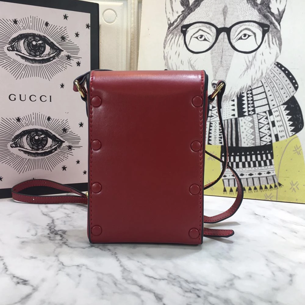 Gucci Horsebit 1955 mini bag 625615 BLK/RED/BROWN 15 625615-14