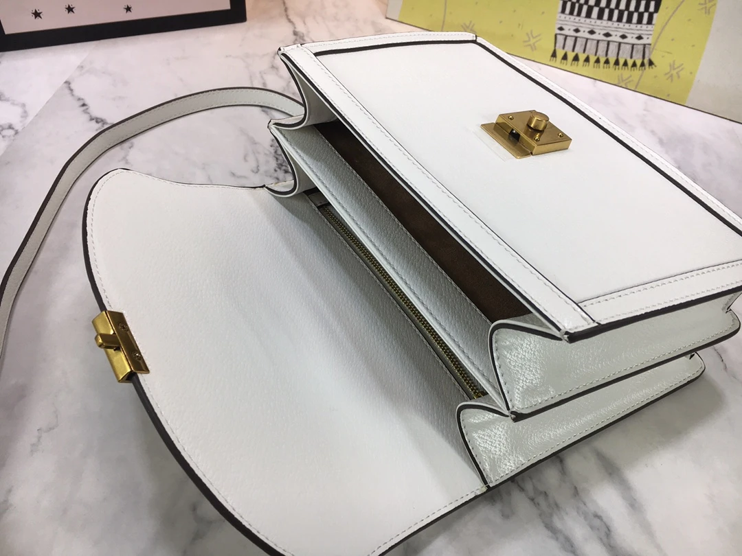 Gucci Ophidia small top handle bag with Web Black/White 10 bw