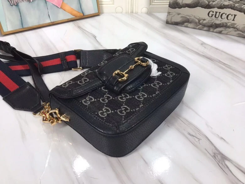 Gucci Double G Horsebit 1955 GG mini bag 658574 3 m
