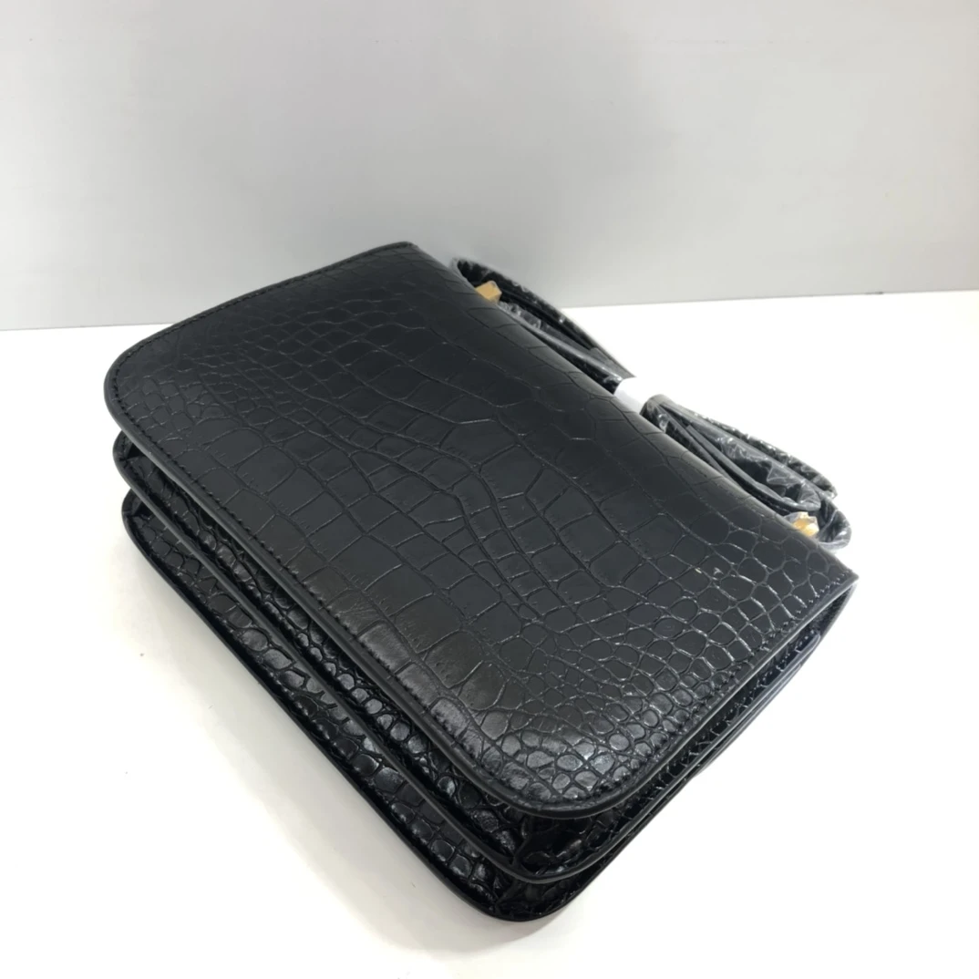 Hermes Constance Crocodile Leather Pattern Cross Body Bag 4 Cons